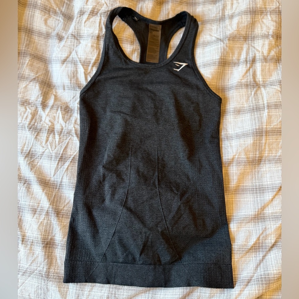 Gymshark Black Seamless Racerback Performance Tank